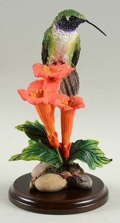Country Artists Figurines Ruby Throated Hummingbird W/Trumpet Cree - No Box