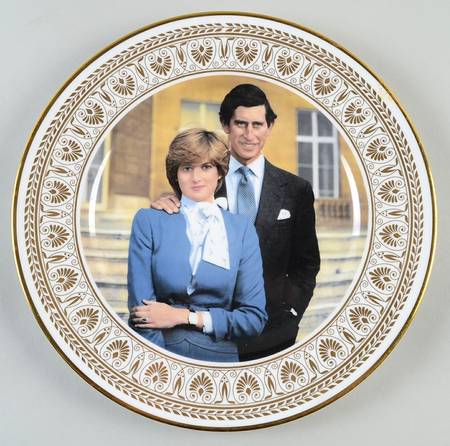 Crown Staffordshire Royalty Giftware Charles & Diana Wedding Plate - No Box