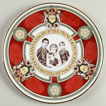 Caverswall Royalty Giftware Charles & Diana 10th Wedding Anniversary - No Box by Caverswall