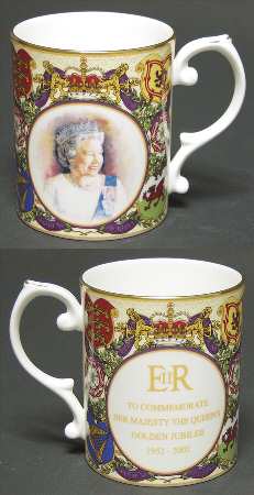 Caverswall Royalty Giftware Elizabeth Ii Golden Jubilee-Cup - No Box by Caverswall