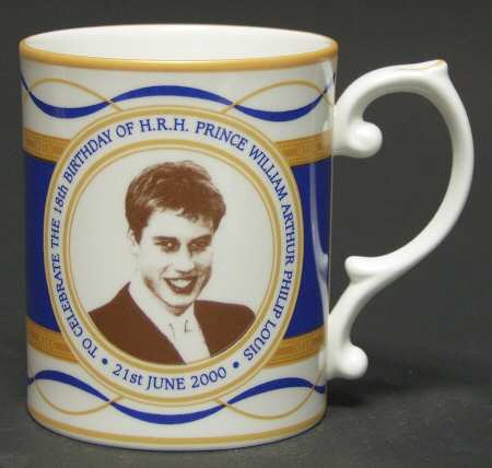 Caverswall Royalty Giftware Prince William's 18th Mug - No Box by Caverswall