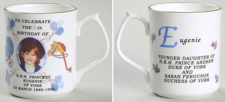 Chown China Royalty Giftware Princess Eugenie 5th Birthday Mug - No Box