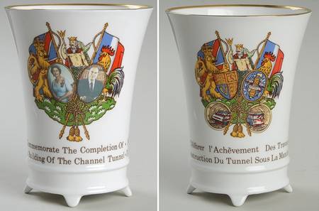 Chown China Royalty Giftware Completion Of Channel Tunnel Vase - No Box