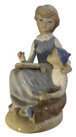 Casades Figurines Mother Reading To Son - Boxed