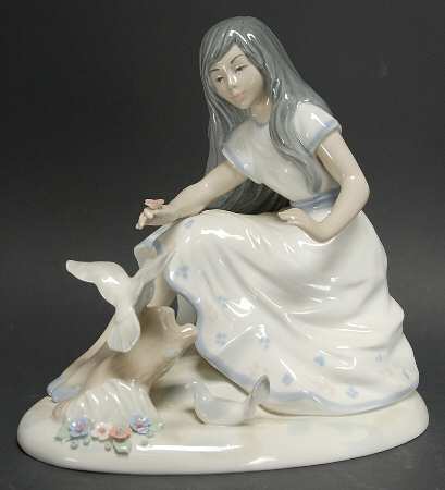 Casades Figurines Girl With Dove - Boxed
