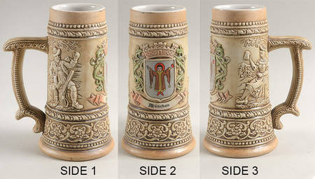 German City Crests Steins German Cities- Munchen - No Box