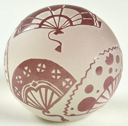 Paperweights Purple Folding Fans - No Box