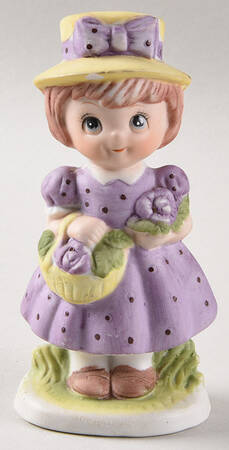 Verona Vergasi Figurines Girl In Purple Dress - No Box