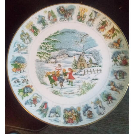 Advent Plates Kids W/Snowman - No Box