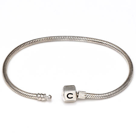 Sterling Bracelets Silver Snap Bracelet - 7.5 In - Boxed