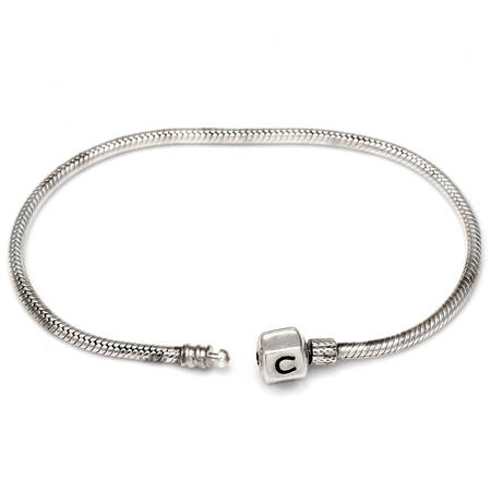Sterling Bracelets Silver Snap Bracelet - 7.1 In - No Box