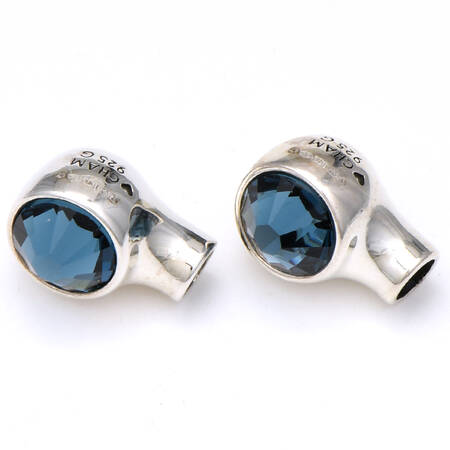 Locking Beads & Bangle Accents Blue Swarovski Bangle Accents - No Box