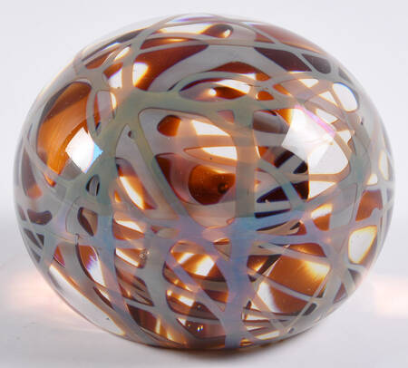 Cohn-Stone Art Glass Double Encased Paperweight - No Box