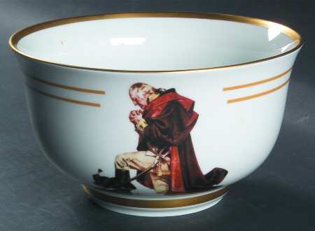 Danbury Mint Bicentennial Bowl George Washington At Prayer - No Box