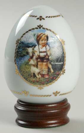 Hummel Porcelain Egg Little Goat Herder - Boxed