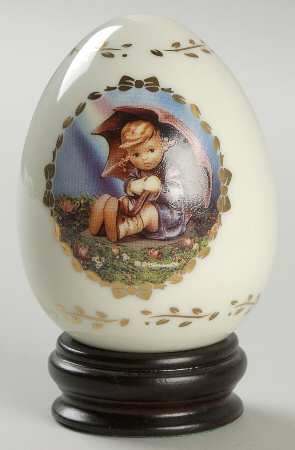 Hummel Porcelain Egg Umbrella Girl - No Box