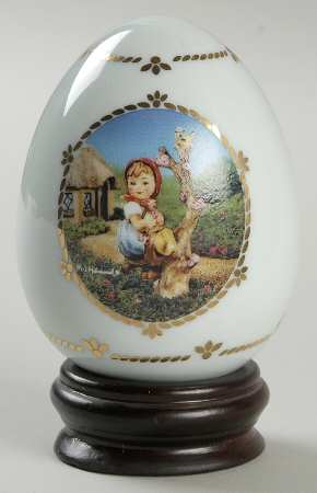 Hummel Porcelain Egg Apple Tree Girl - Boxed