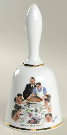 Norman Rockwell Bell Freedom From Want - No Box