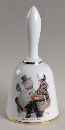 Norman Rockwell Bell Grandpa Snowman - No Box