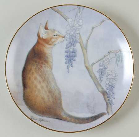 Cats and Flowers by Danbury Mint