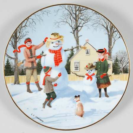 Old Time Country Winter Snowy Friends - No Box