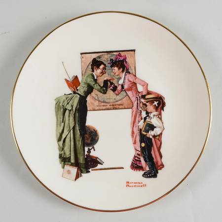 Norman Rockwell-Plates Back To School - No Box