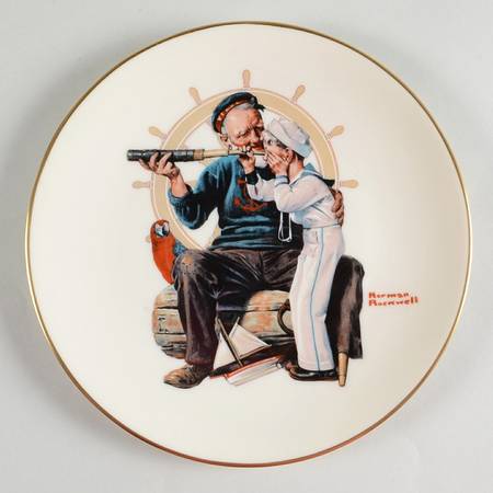 Norman Rockwell-Plates Ship Ahoy - No Box