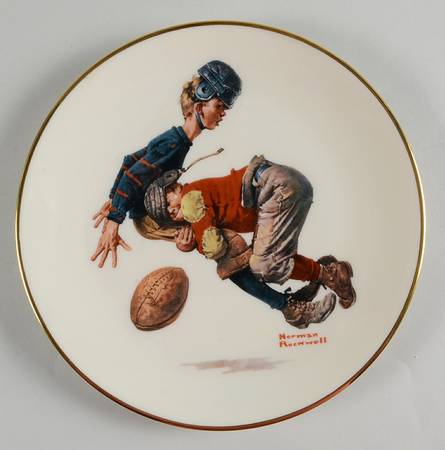 Norman Rockwell-Plates Saturday's Heroes - No Box