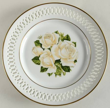 Rose Plates John F Kennedy - No Box
