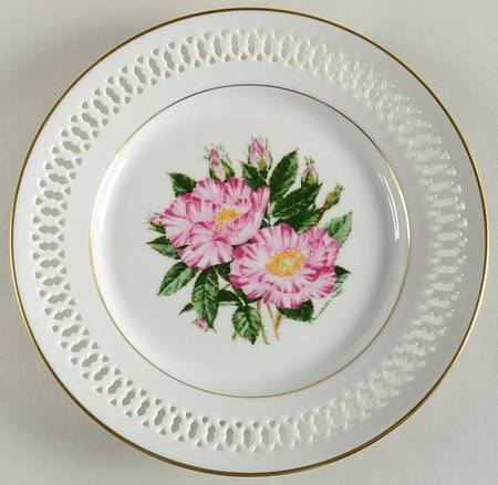 Rose Plates Rosa Mundi - No Box