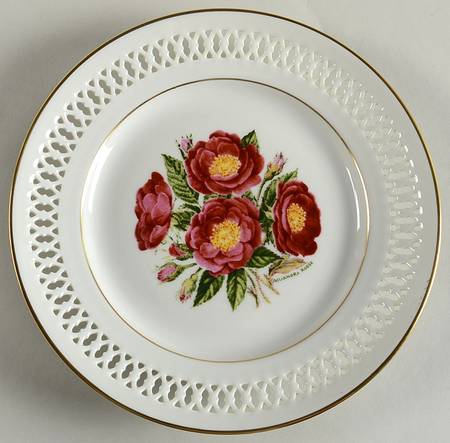 Rose Plates Rosa Gallica - No Box