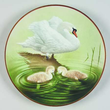 12 Waterbird Plates-The Sumner Collection Mute Swan - No Box