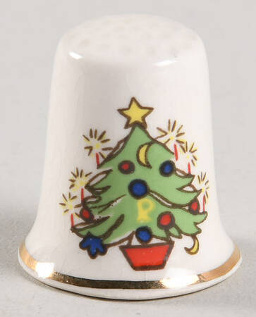 Great Porcelain Houses of the World Masons-Christmas Tree & Mistletoe - No Box
