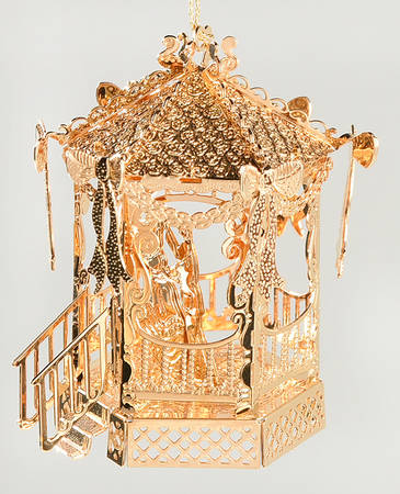 1996 Gold Christmas Ornament Collection Gazebo - No Box
