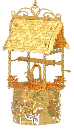 1996 Gold Christmas Ornament Collection Wishing Well - No Box