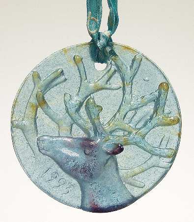 Daum Christmas Ornament-Crystal Reindeer - Boxed