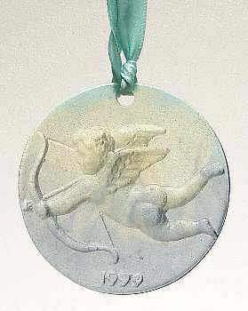 Daum Christmas Ornament-Crystal Cherub - Boxed