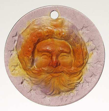Daum Christmas Ornament-Crystal Santa Claus - No Box