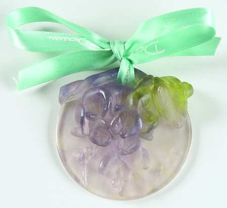 Daum Christmas Ornament-Crystal Mistletoe - No Box