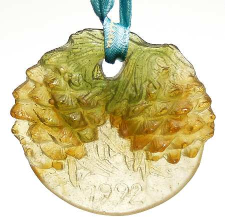 Daum Christmas Ornament-Crystal Pine Cone - No Box