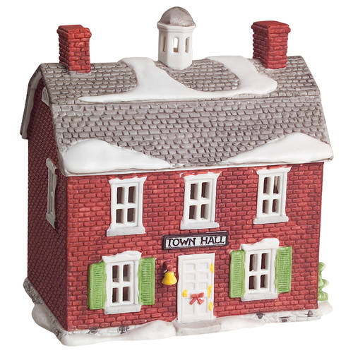 New England Village Brick Town Hall - Boxed