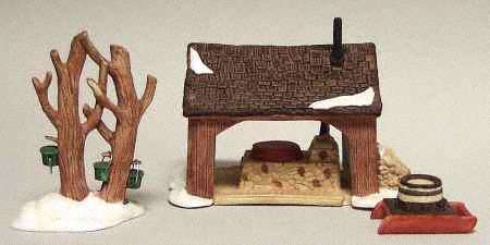 New England Village Maple Sugaring Shed-Set Of 3 - No Box 42