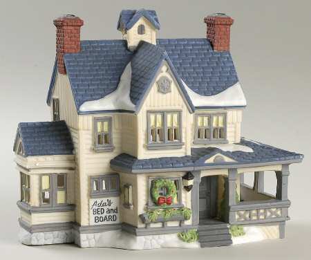 New England Village Ada's Bed & Boarding House-Pale Yellow - Boxed