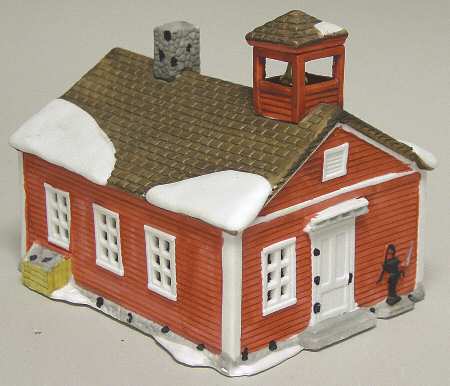 New England Village Red Schoolhouse - Boxed