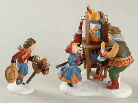 New England Village Christmas Bazaar-Toy Vendor Cart - Boxed