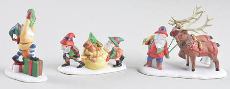 North Pole Village Santa's Little Helpers-Set Of 3 - No Box