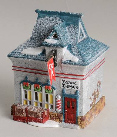 North Pole Village Beard Barber Shop - No Box