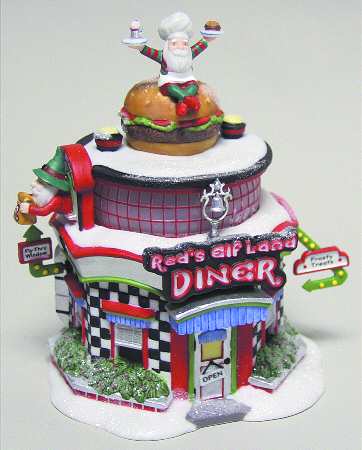 North Pole Village Red's Elfland Diner - Boxed