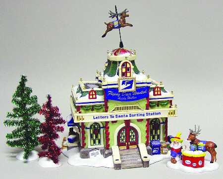 North Pole Village Letters To Santa Sorting Station - With Box