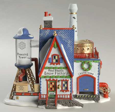 North Pole Village Real Plastic Snow Factory - No Box